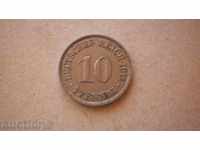 Coin 10 PFINIGA 1911J GERMANY