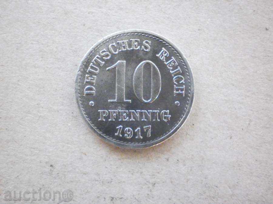 Κέρμα 10 εκατοστά του μάρκου ΓΕΡΜΑΝΙΑ 1917