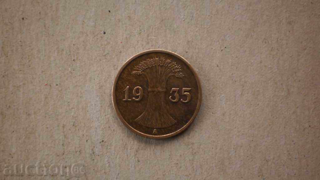 Copper Coin 1 RHIXPFENG 1935A GERMANY with price € 2.56 | 5.01 BGN