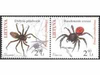 Чисти марки Паяци 2012 от Литва