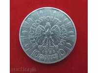 10 zlotys 1936 Poland silver