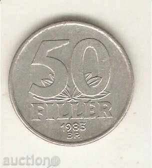 +Унгария  50  филера  1983 г.