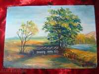 Oil, Phaser, "AUTUMN" Chr. Ivanov with a size of 300x210mm.