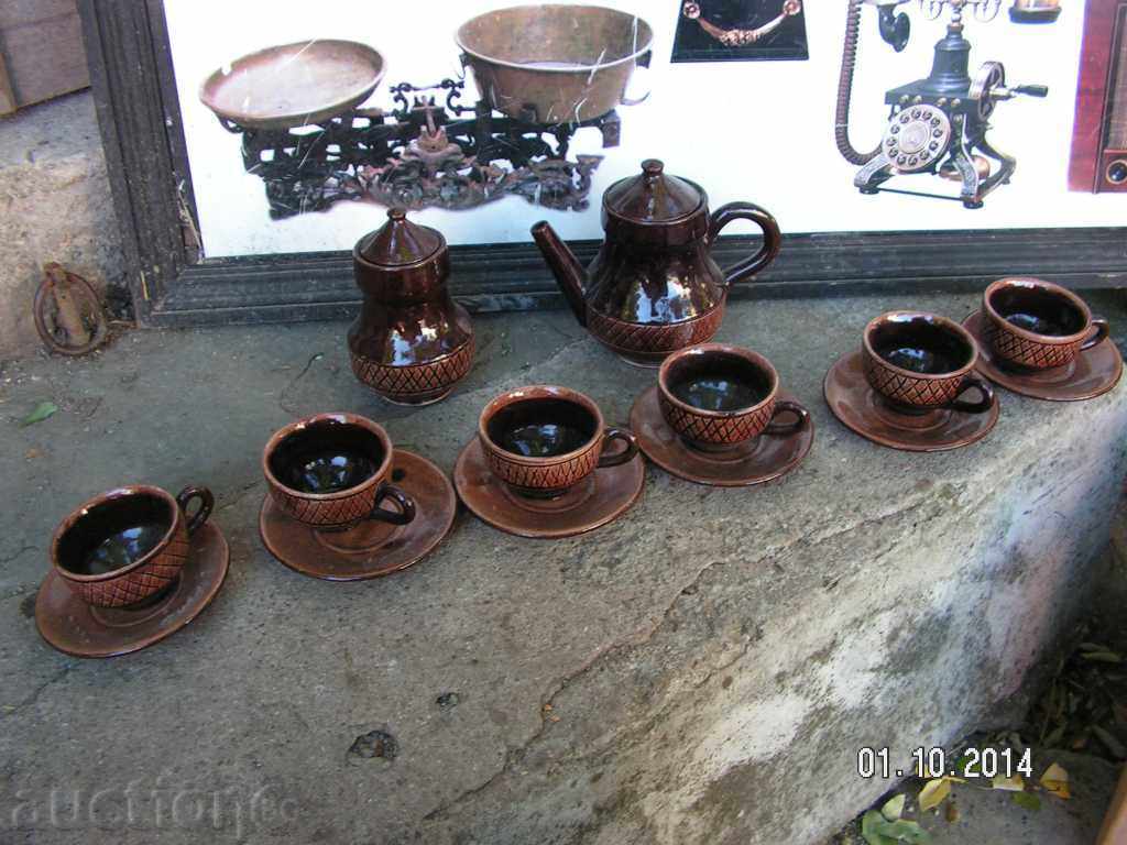 3874. ΥΠΗΡΕΣΙΑ ΓΙΑ φλιτζάνια του καφέ πλάκα κανάτα και μπολ τη ζάχαρη Glazne με τιμή 18.00 BGN | € 9.20 3874. ΥΠΗΡΕΣΙΑ ΓΙΑ φλιτζάνια του καφέ πλάκα κανάτα και μπολ τη ζάχαρη Glazne με τιμή 18.00 BGN | € 9.20