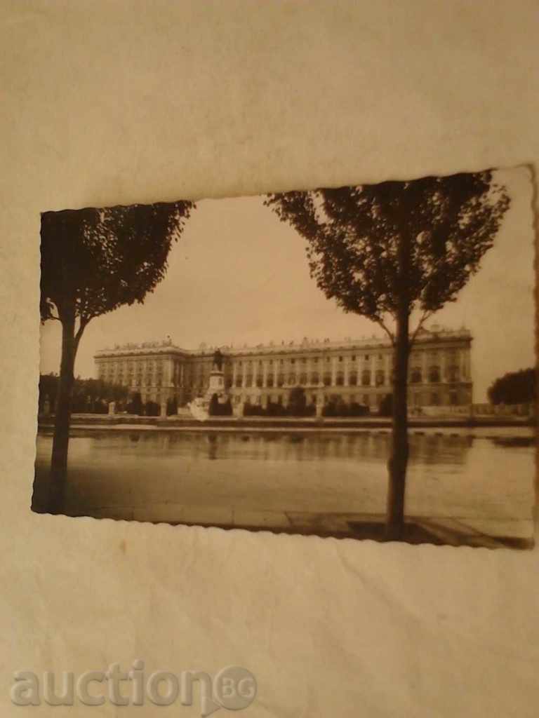 Carte poștală Madrid Orient Piața Palatului Național 1959