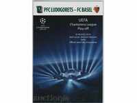 Football program Ludogorets-Basel 2013 UEFA