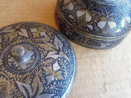 Jewish bronze vessel, candy box with engravings, RRRR rare - 5 Jewish bronze vessel, candy box with engravings, RRRR rare - 5