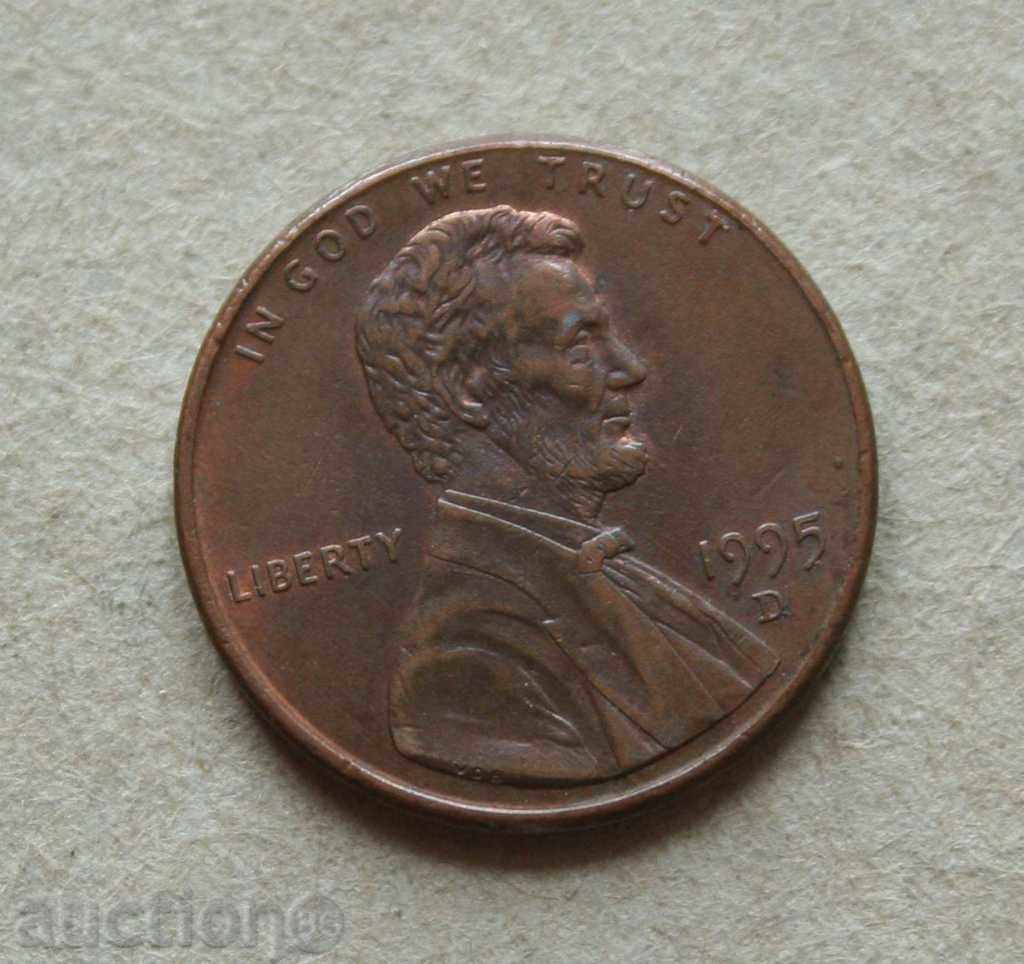 1 cent 1995 D United States