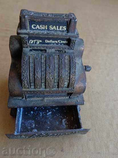 Old cash register type pencil sharpener, toy, rare