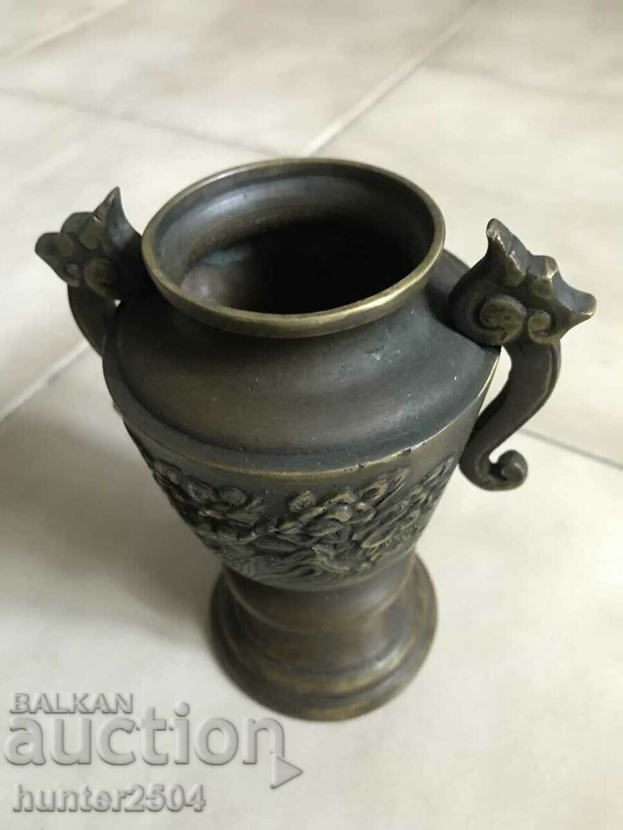 Vase-13-11 cm, bronze