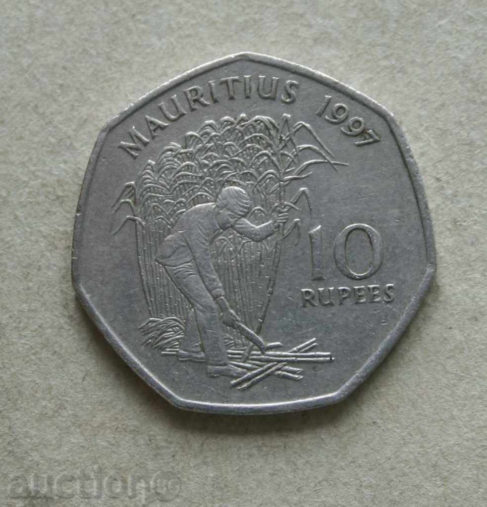 10 рупии 1997 Мавриций