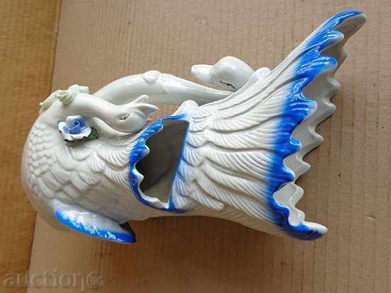 An old porcelain vase with swans, porcelain - 6 An old porcelain vase with swans, porcelain - 6