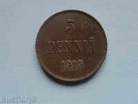 Russia (for Finland) 1915 - 5 penny