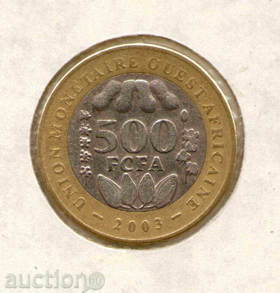 Western Africa (BCEAO) -500 Francs-2003-KM # 15
