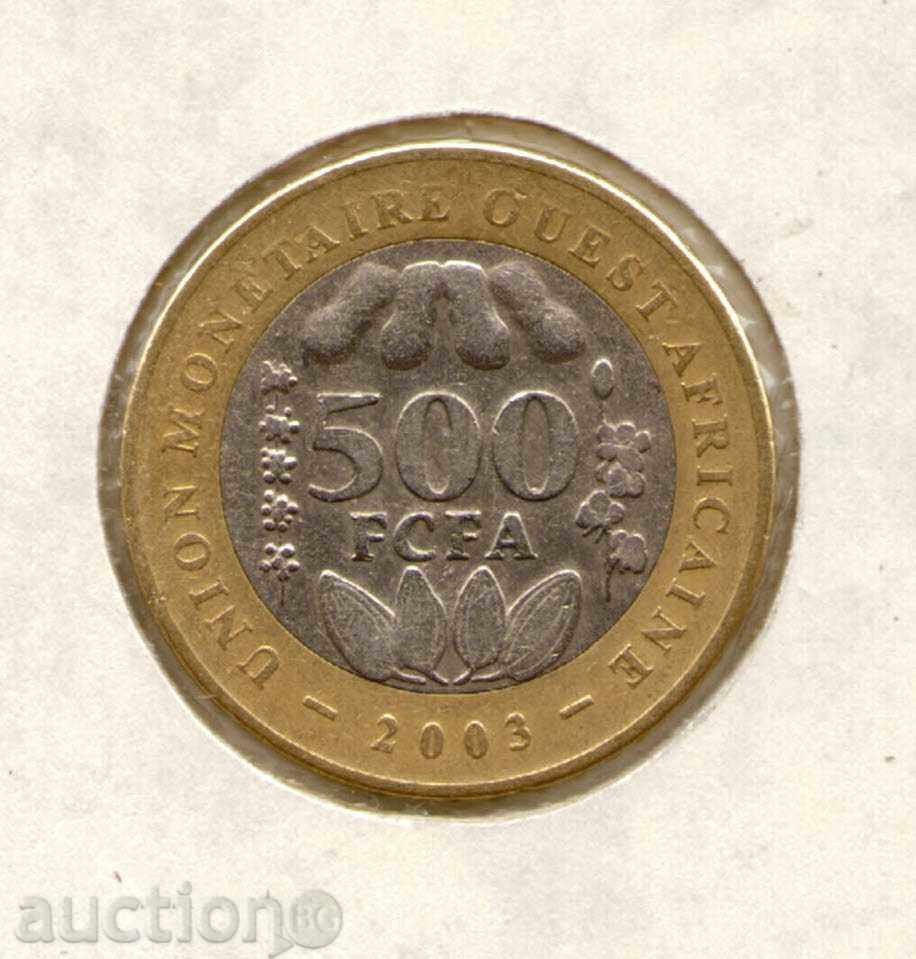 -Western Africa(BCEAO)-500 Francs-2003-KM# 15