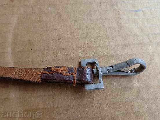 Leather strap with carabiner for belt MNO revolver, pistol - 5 Leather strap with carabiner for belt MNO revolver, pistol - 5