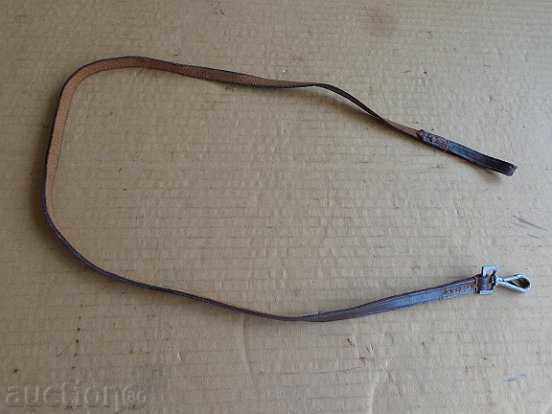 Leather strap with carabiner for belt MNO revolver, pistol Leather strap with carabiner for belt MNO revolver, pistol