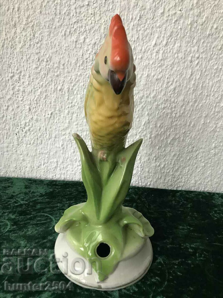 Porcelain lamp, Parrot, BG 37 cm with price 159.95 BGN | € 81.78 Porcelain lamp, Parrot, BG 37 cm with price 159.95 BGN | € 81.78