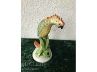 Porcelain lamp, Parrot, BG 37 cm