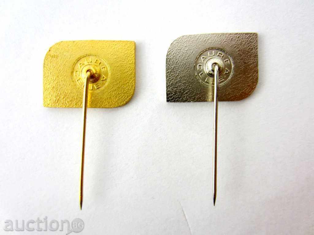 LOT OF 2 BADGES-MOTORING-RALLY-SLOVENIA-GOLD AND SILVER - 7 LOT OF 2 BADGES-MOTORING-RALLY-SLOVENIA-GOLD AND SILVER - 7