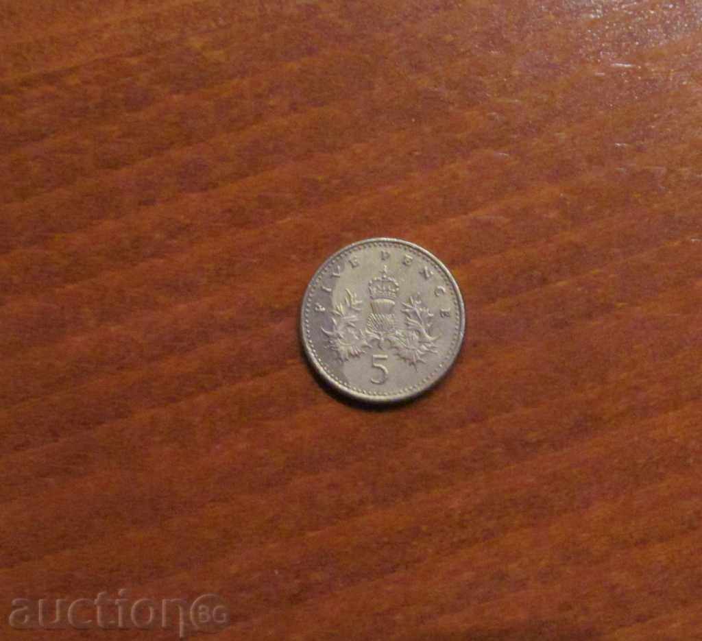 5 pence Great Britain 1990