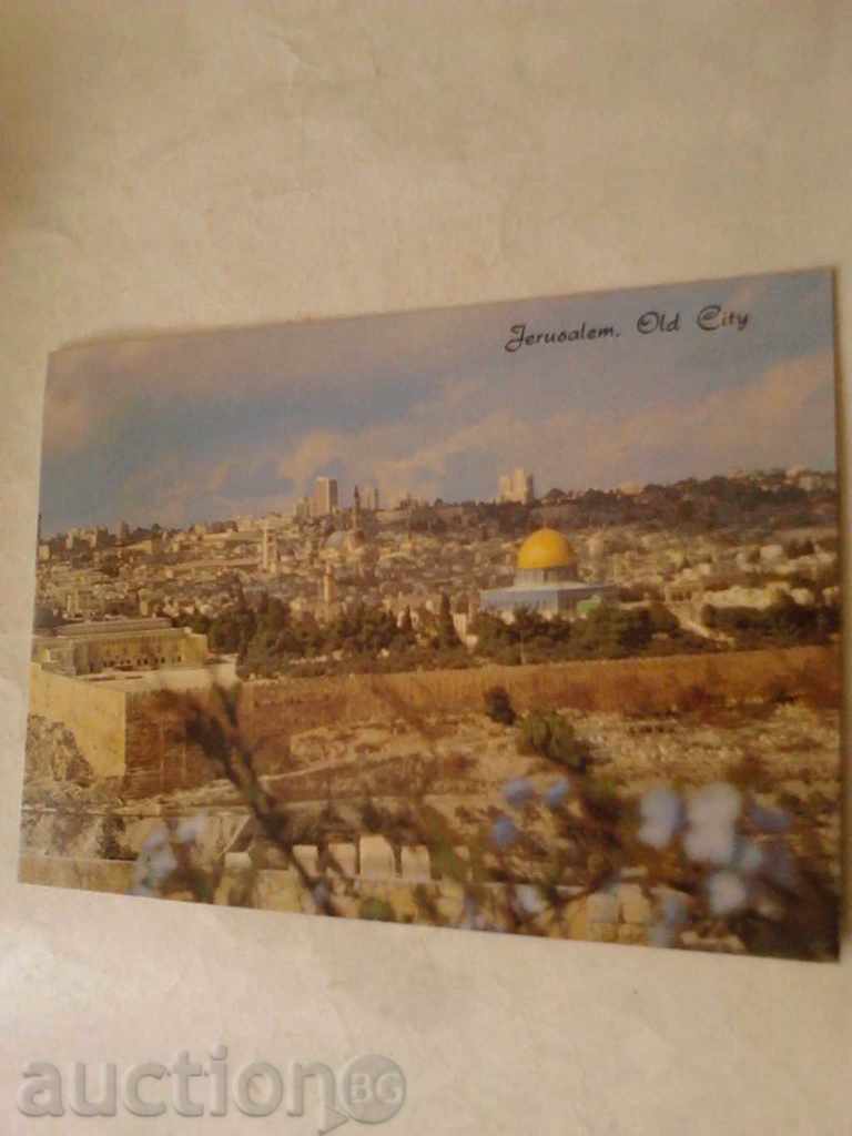 Καρτ ποστάλ Ιερουσαλήμ φαίνεται από Mt. των Ελαιών