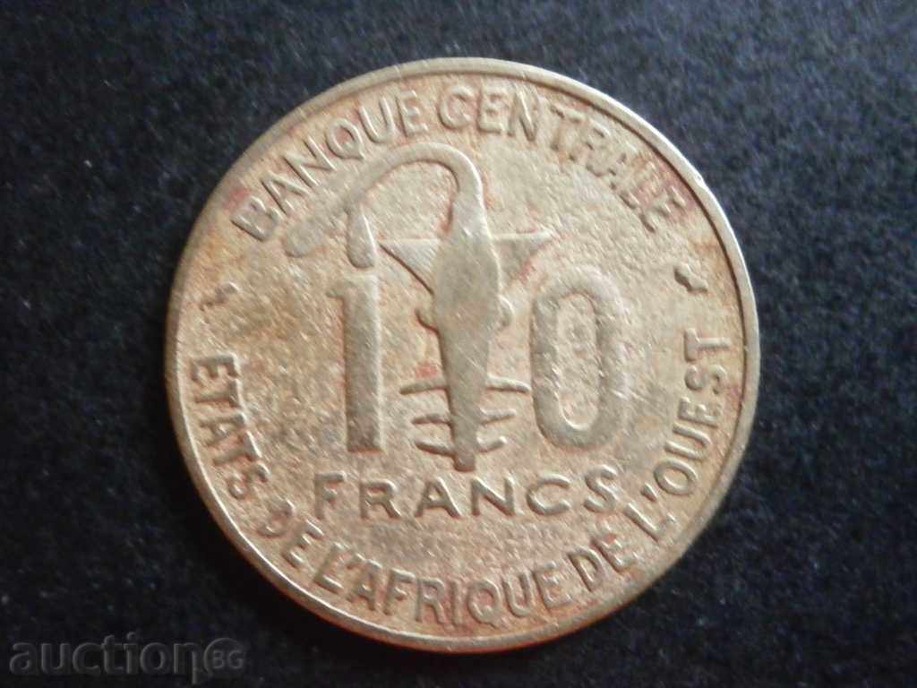 Auction West African States, Benin, 10 francs, 1974, 32 m Auction West African States, Benin, 10 francs, 1974, 32 m