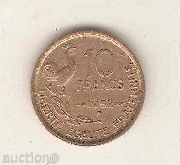 + Franța 10 franci în 1952