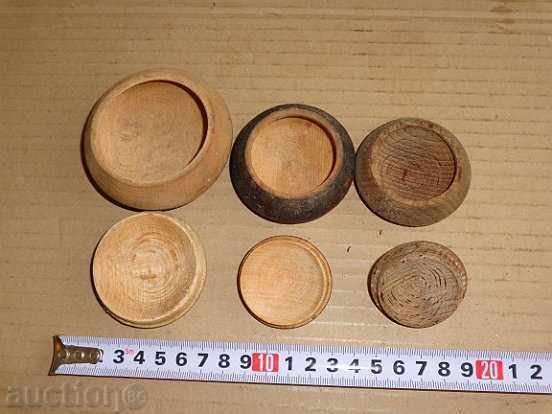 Πολλά ξύλινα μπολ, ξύλινα, μπολ, αλάτι, πιπέρι με τιμή 98.00 BGN | € 50.11