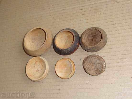 Πολλά ξύλινα μπολ, ξύλινα, μπολ, αλάτι, πιπέρι - 7