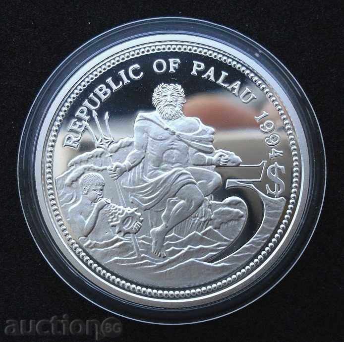 (¯`'•.¸ $5 1994 PALAU UNC ¸.•'´¯) with price 94.00 BGN | € 48.06 (¯`'•.¸ $5 1994 PALAU UNC ¸.•'´¯) with price 94.00 BGN | € 48.06
