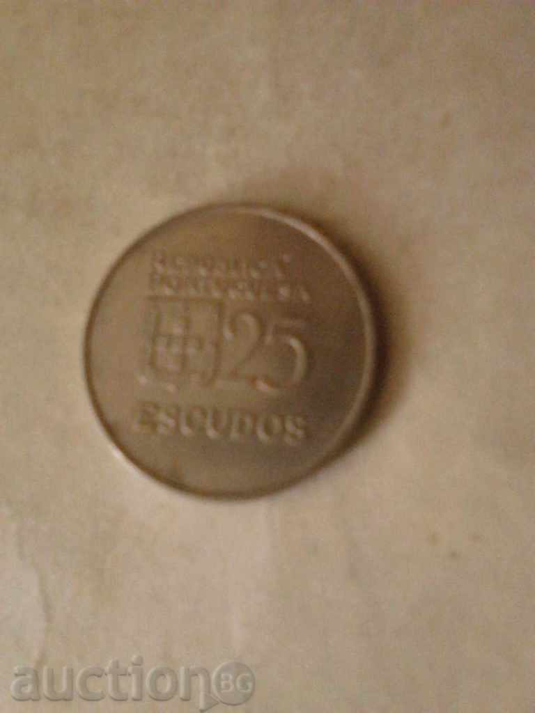 Portugalia 25 escudos 1985