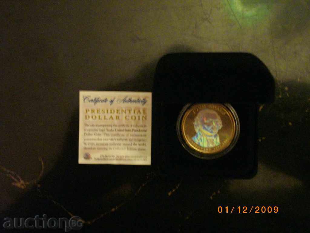 Auction 1 dollar hologram JONN ADAMS did not circulate Auction 1 dollar hologram JONN ADAMS did not circulate
