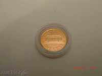 1 cent USA 24 carat golden non-circulating tub