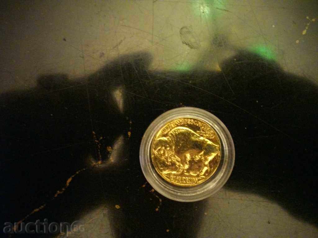 5 цента USA 24 каратова златна вана  циркулирала