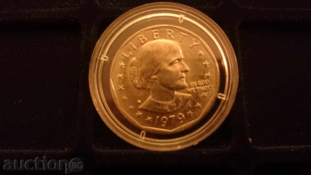 ΗΠΑ 1 δολάριο κυκλοφόρησε το 1979 περιορισμένη έκδοση κίτρινο με τιμή 20.00 BGN | € 10.23 ΗΠΑ 1 δολάριο κυκλοφόρησε το 1979 περιορισμένη έκδοση κίτρινο με τιμή 20.00 BGN | € 10.23