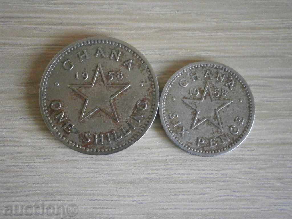 Seth of 1 shilling and 6 pence - Ghana, 1958, 67 m with price 15.00 BGN | € 7.67 Seth of 1 shilling and 6 pence - Ghana, 1958, 67 m with price 15.00 BGN | € 7.67