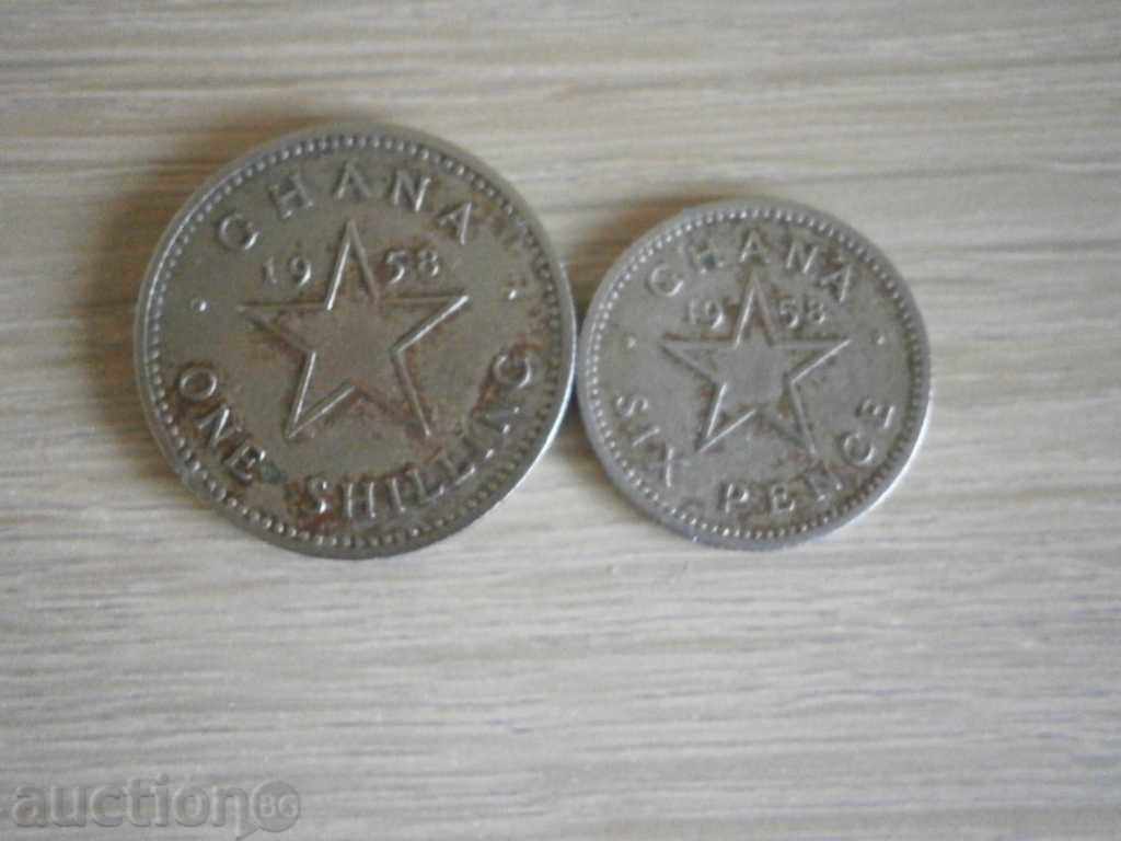 Set 1 Shilling și 6 pence - Ghana, 1958 67 m