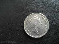 Монета. 5 ПЕНСА 1990г. БЕЗ ЗАПАЗЕНА ЦЕНА