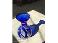 Vase, slim cobalt blue 30 cm.