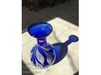 Vase, slim cobalt blue 30 cm.