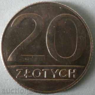 Πολωνία 20 ζλότι το 1990.