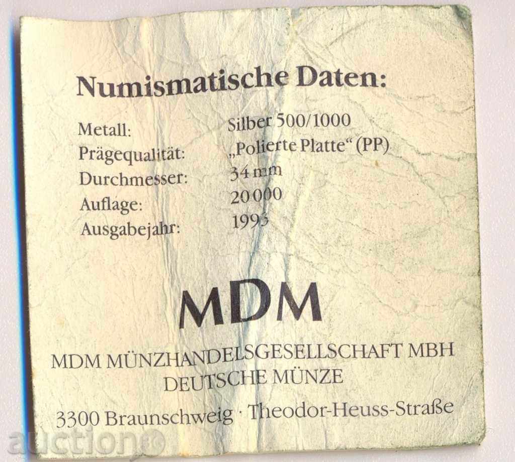 Licitație Monedă jubiliară de argint RFG Richard von Weizsäcker 1993