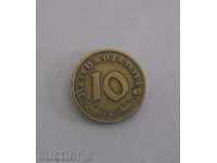 10 pfennig -1938 D - A Γερμανία