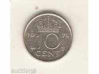 +Холандия  10  цента  1974 г.