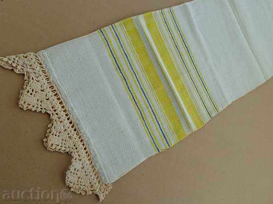 Old fringed cloth with lace, knitting, fringe with embroidery with price 49.00 BGN | € 25.05