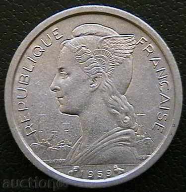 1 Franc 1959, French Somalia