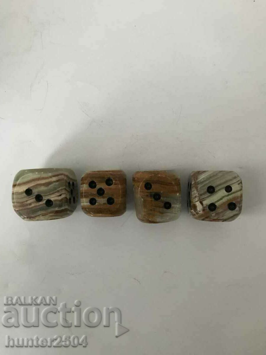 4 ONYX DICE, large, N colors, for barbot and other games