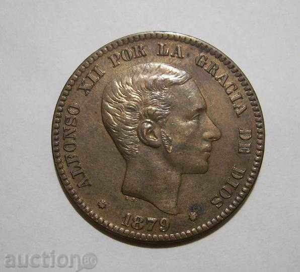 Spania 10 1879 tsentimos moneda excelent cu preț 120.00 BGN | € 61.36 Spania 10 1879 tsentimos moneda excelent cu preț 120.00 BGN | € 61.36