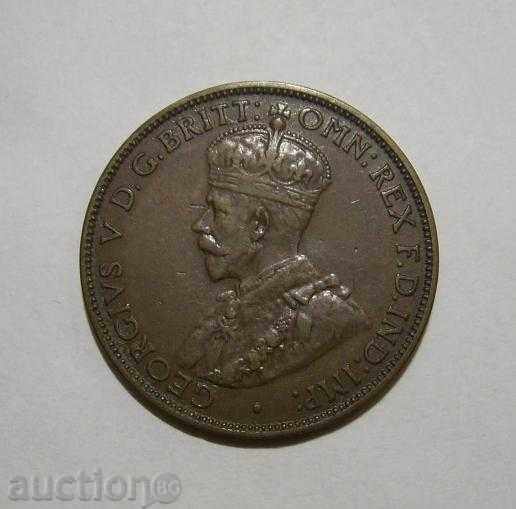 Australia ½ penny 1918 rare coin with price 80.00 BGN | € 40.90 Australia ½ penny 1918 rare coin with price 80.00 BGN | € 40.90